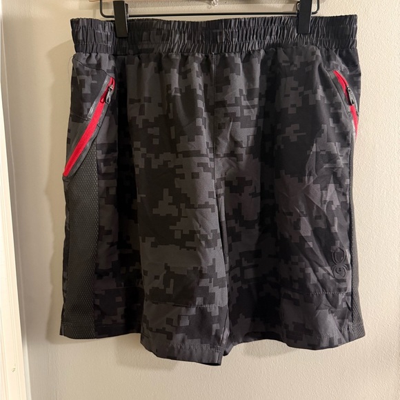 Spyder Men's Athletic Shorts - Black and Red - Picture 1 of 7